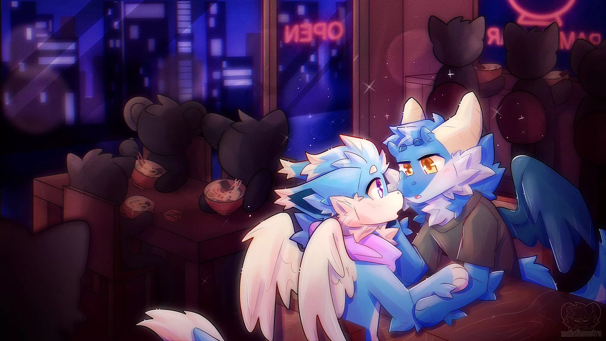 Noise fades away ~cm for RainFire336, art by me @maiathoustra