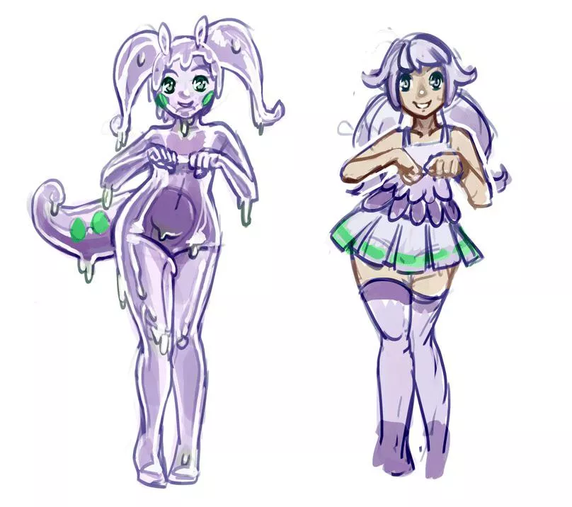 Slimey goodra pokemon girl (from a very old Tumblr post)