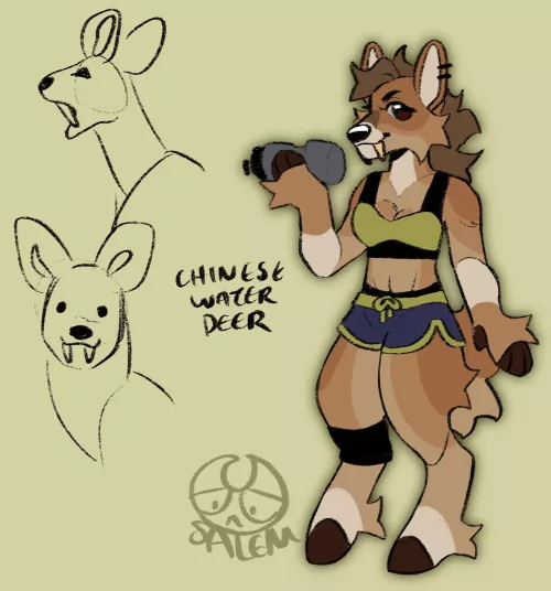 Sporty Chinese water deer!(OC)