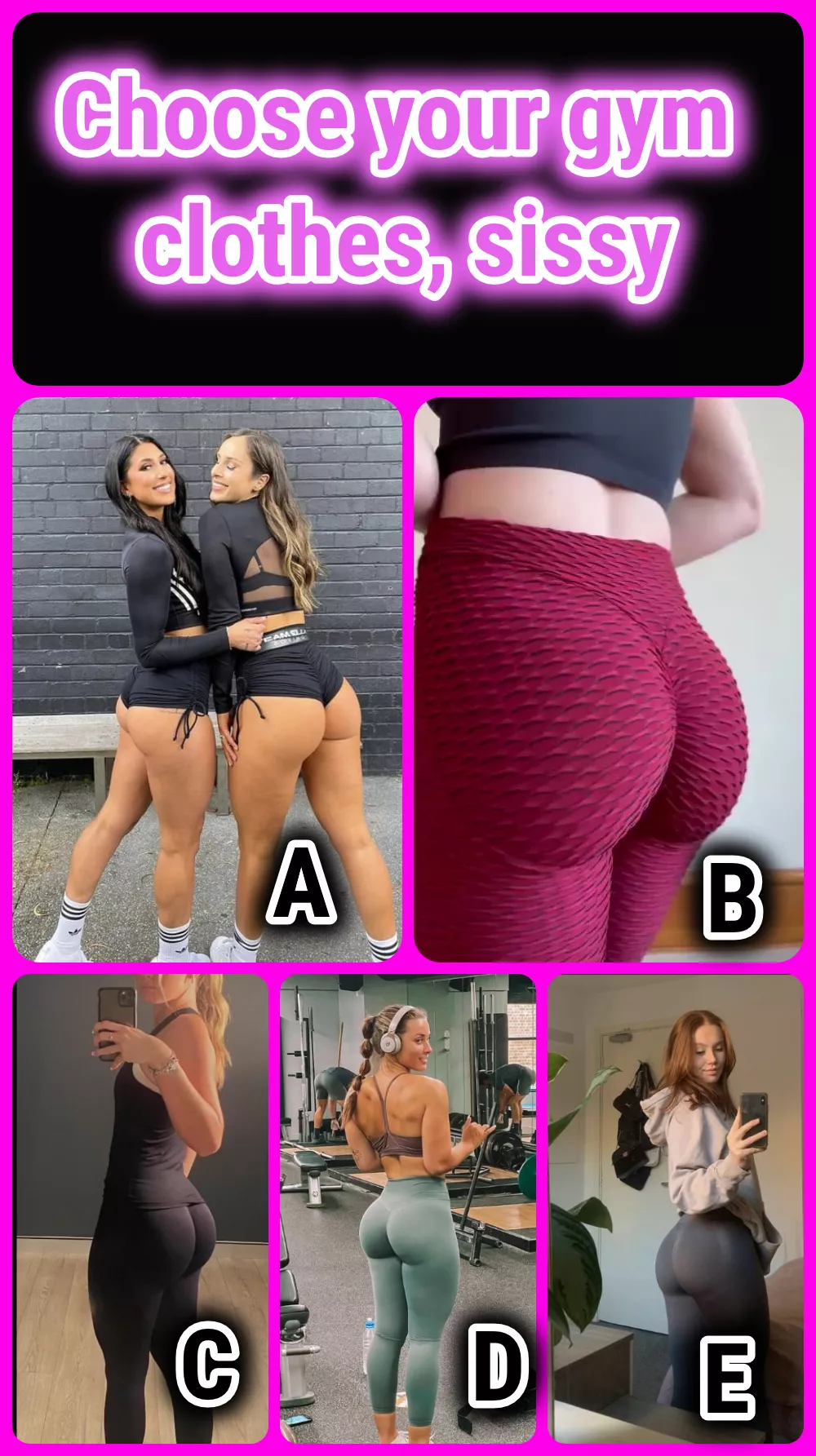 Wendsday is humpday. What are your gym clothes?