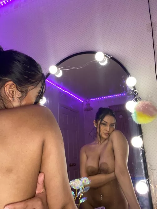 Your wet tongue will caress my excited nipples