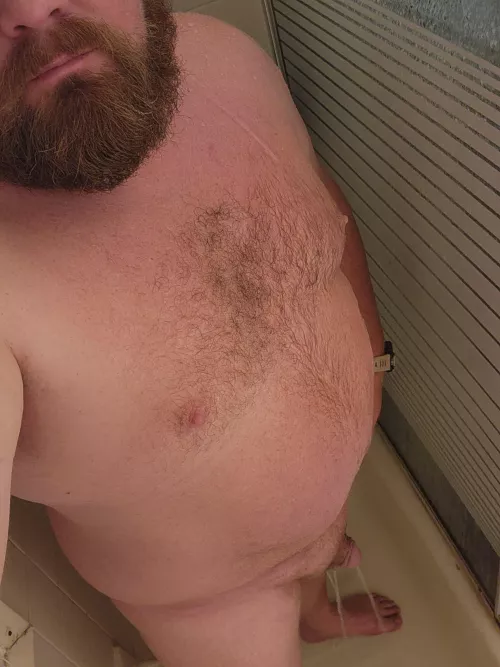 First I shower, then you drip