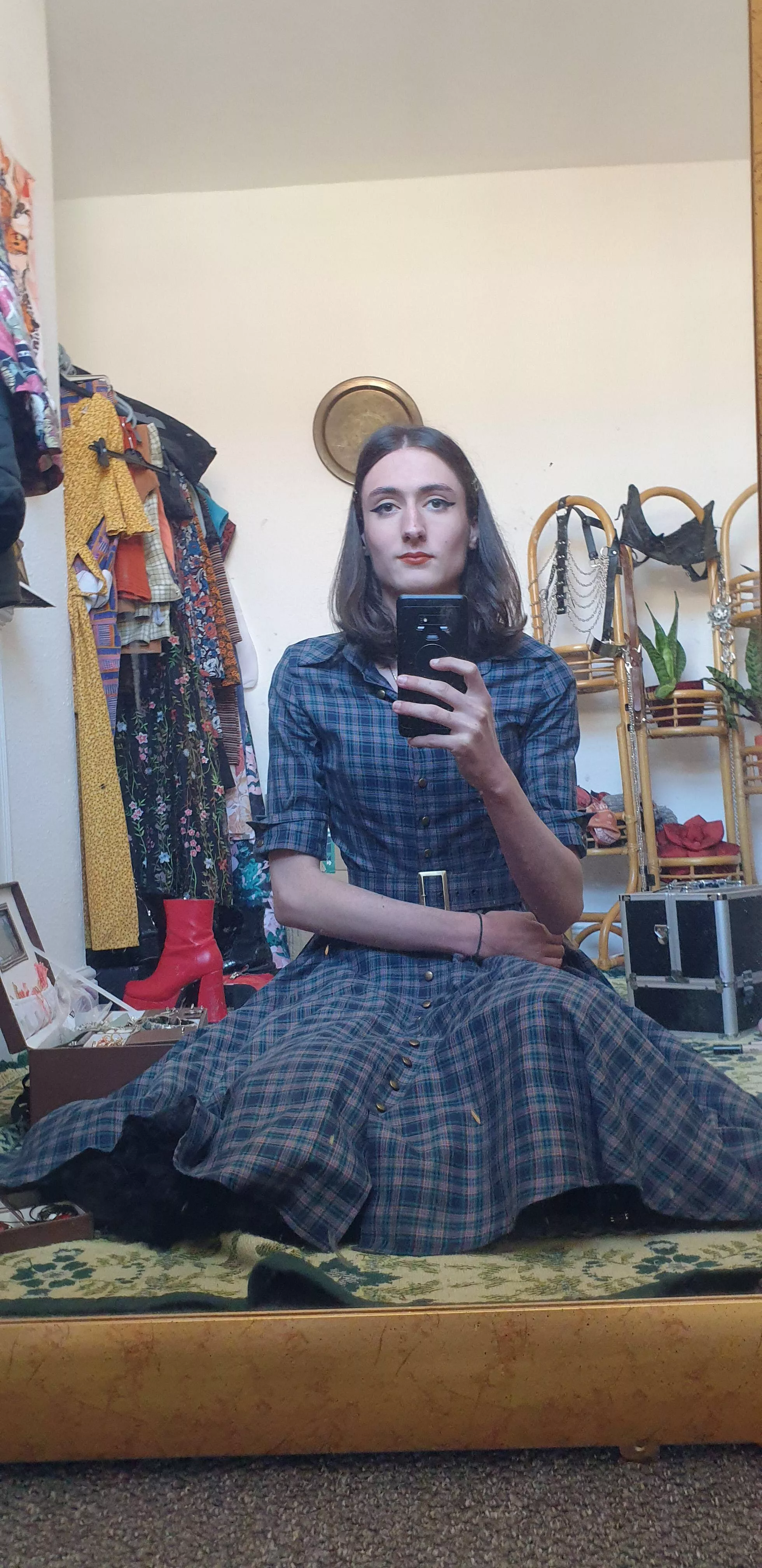 First time wearing feminine clothes. How do I look. (Gender fluid/idk)