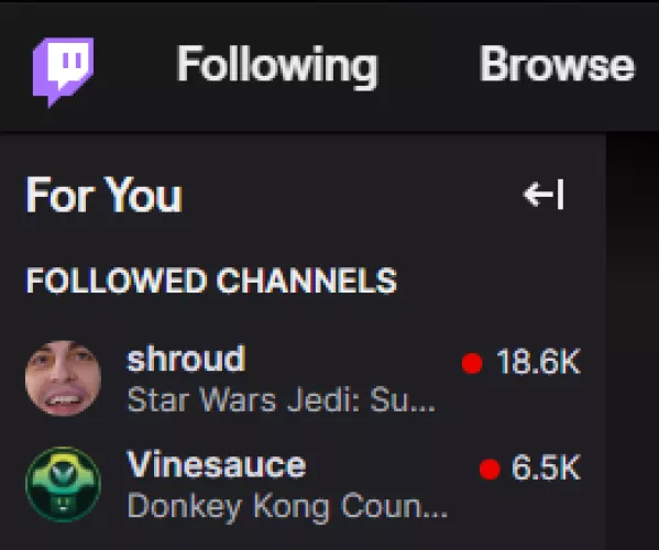 Followed Channels sort option not appearing, never has. What am I missing?