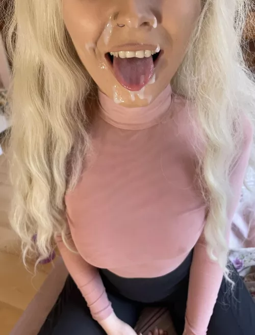 I love getting a face full of cum