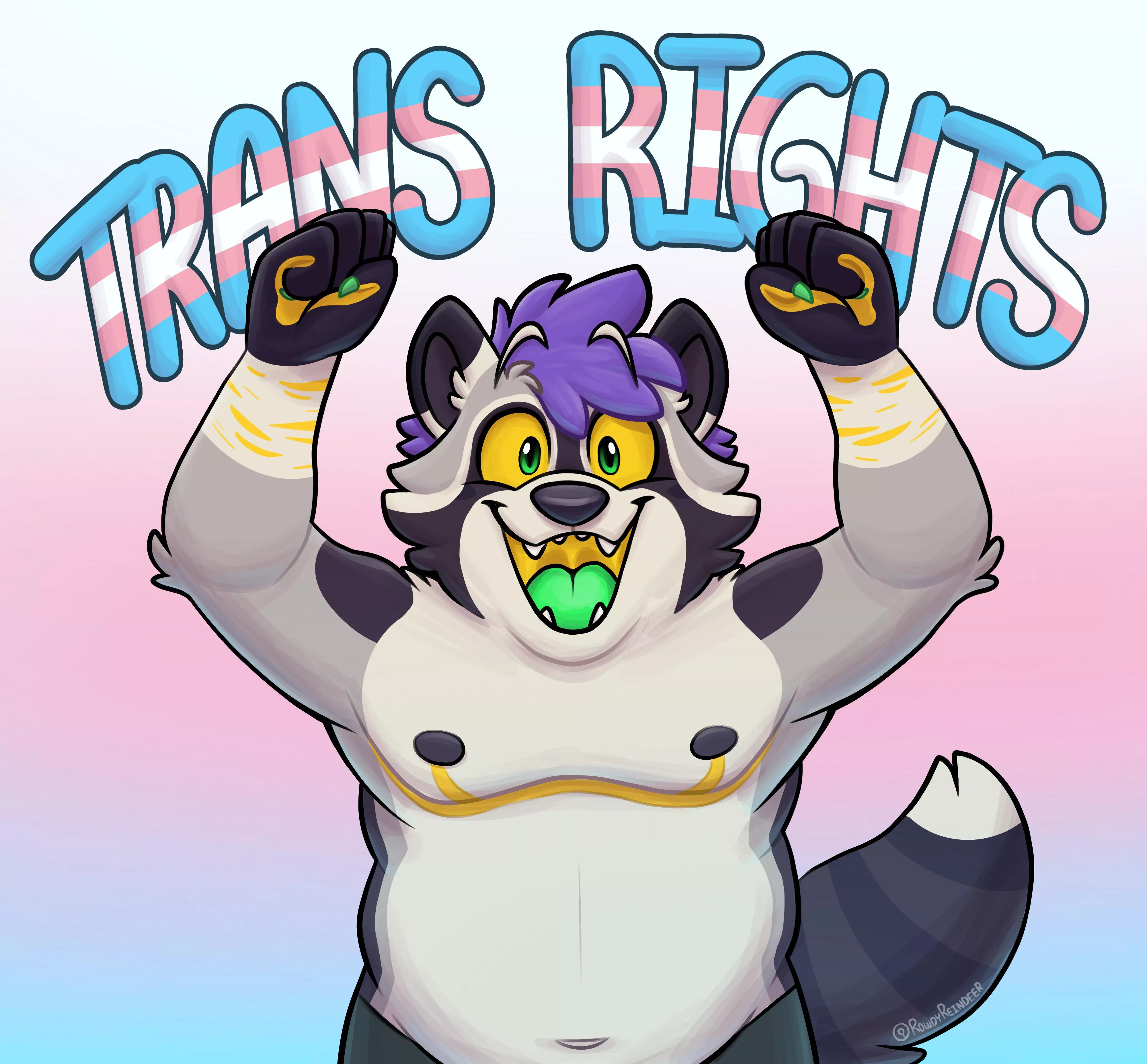 Loud & Proud! 🏳️‍⚧️ (art by me)