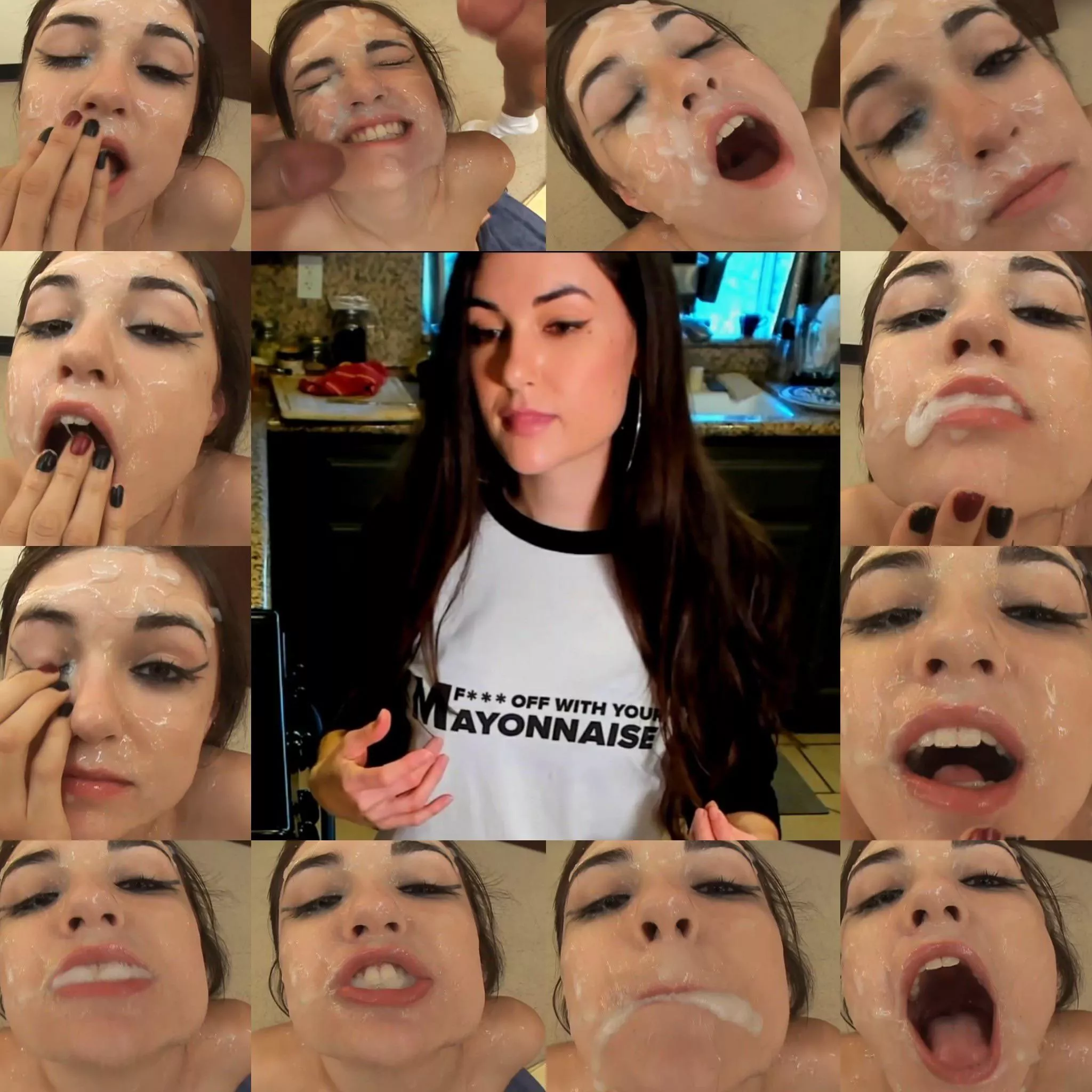 Sasha requests cum instead of mayonnaise when she orders her burgers and sandwiches