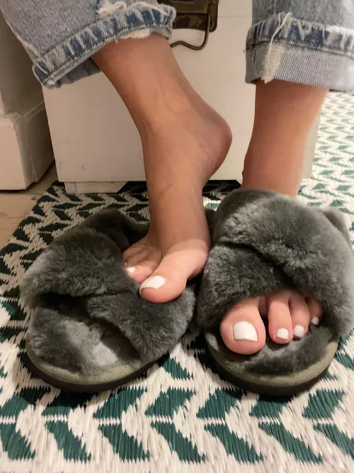 So sweaty, I love my slippers though