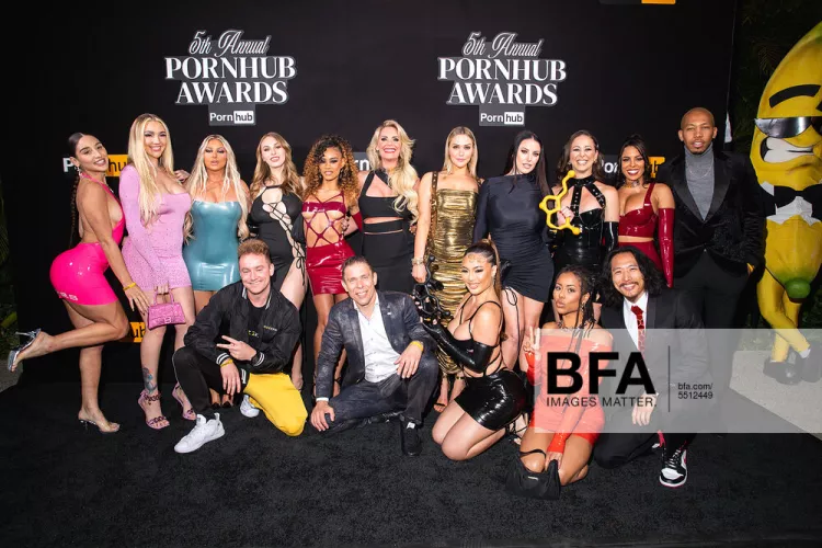 Abella Danger, Kendra Sunderland, Kayley Gunner, Angel Youngs, Scarlit Scandal, Melissa Hutchinson, Mia Malkova, Angela White, Cherie DeVille, Luna Star, Kazumi & Kira Noir at the 5th Annual Pornhub awards
