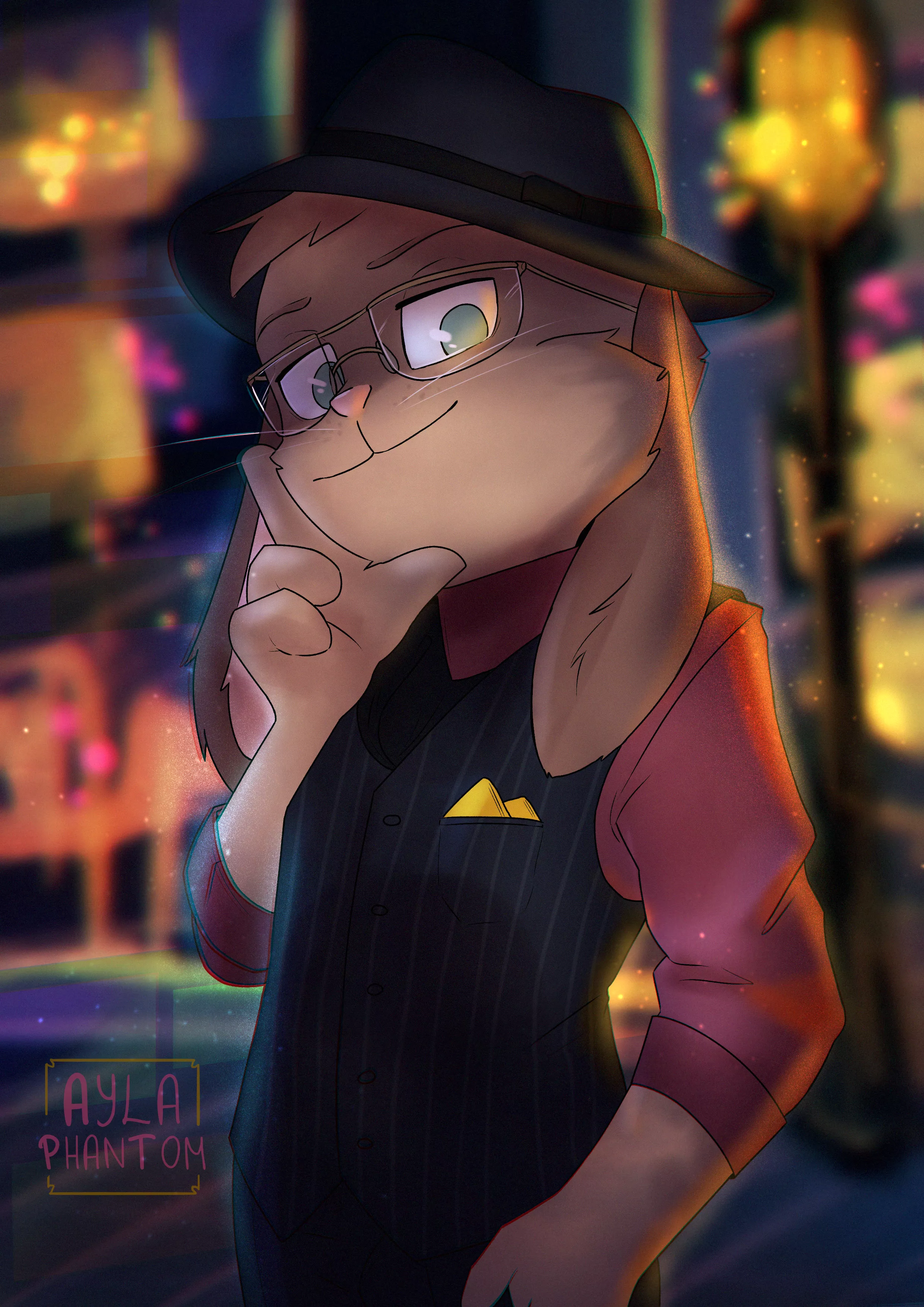 fanciest bunny in town [art by me]