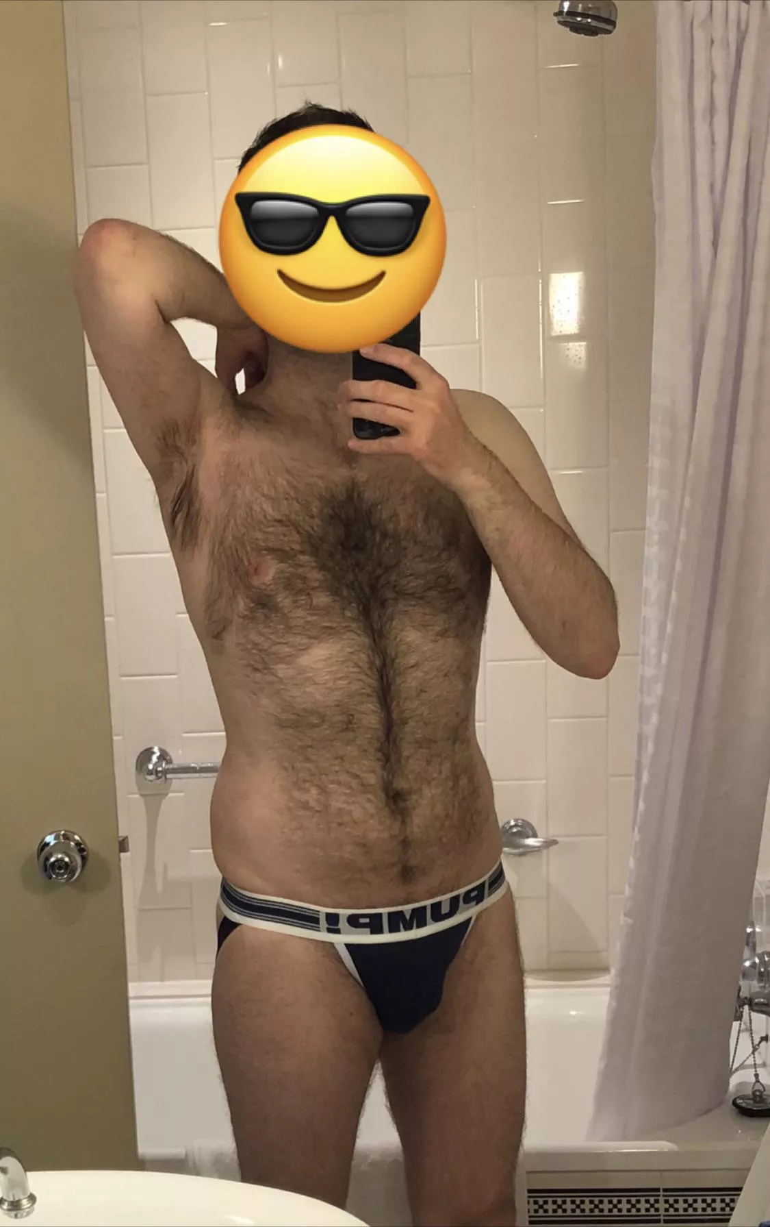 I feel like I’m living out of hotel rooms at the moment. Happily, today is for pleasure not business. I’ve a wedding this afternoon (not mine.) I’ll change out of the jock into something more conservative.