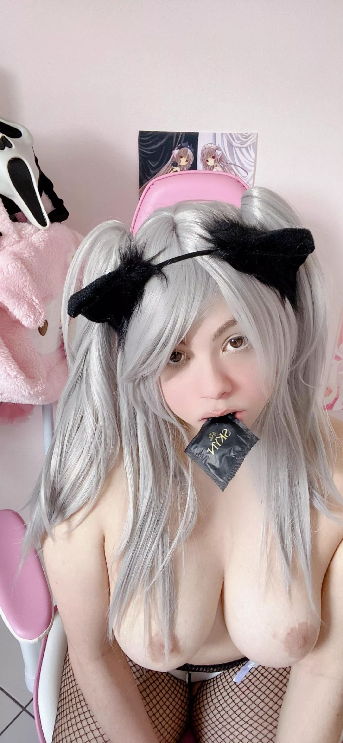 i hope it’s okay if i meow while you milk my kitty