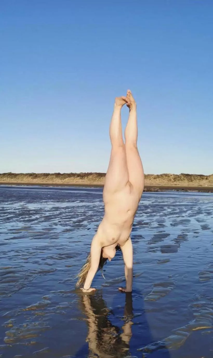 Naked handstands on the beach … so much fun to see people’s faces