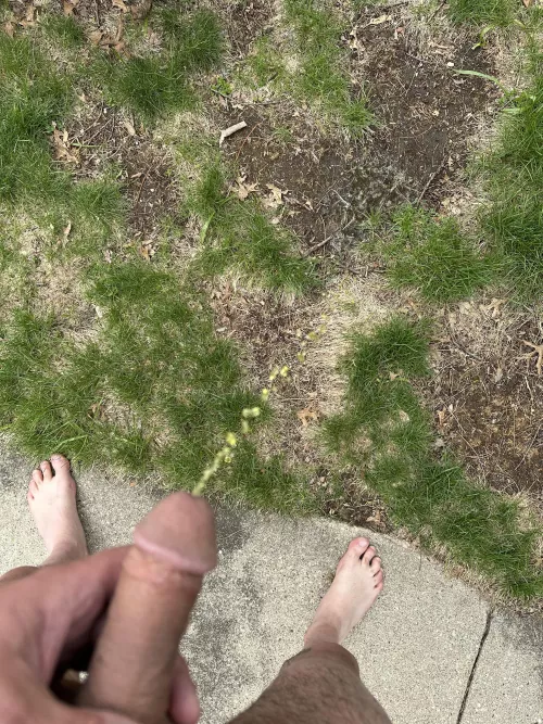 Pissing outside 😊