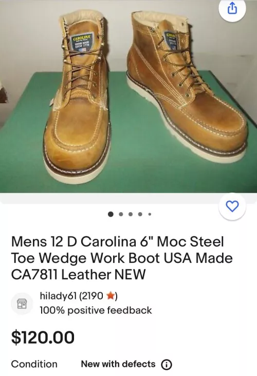 Question about Carolina boots on Ebay