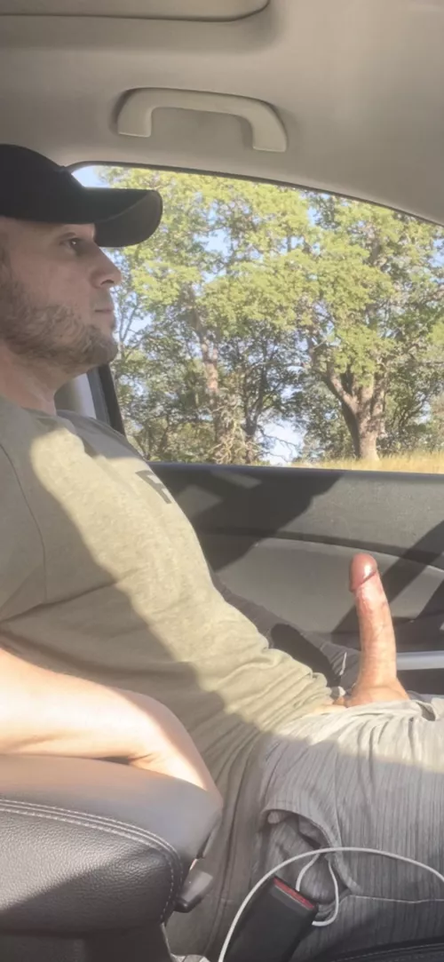 Sometimes I gotta let her out for some air on these long drives 🤙