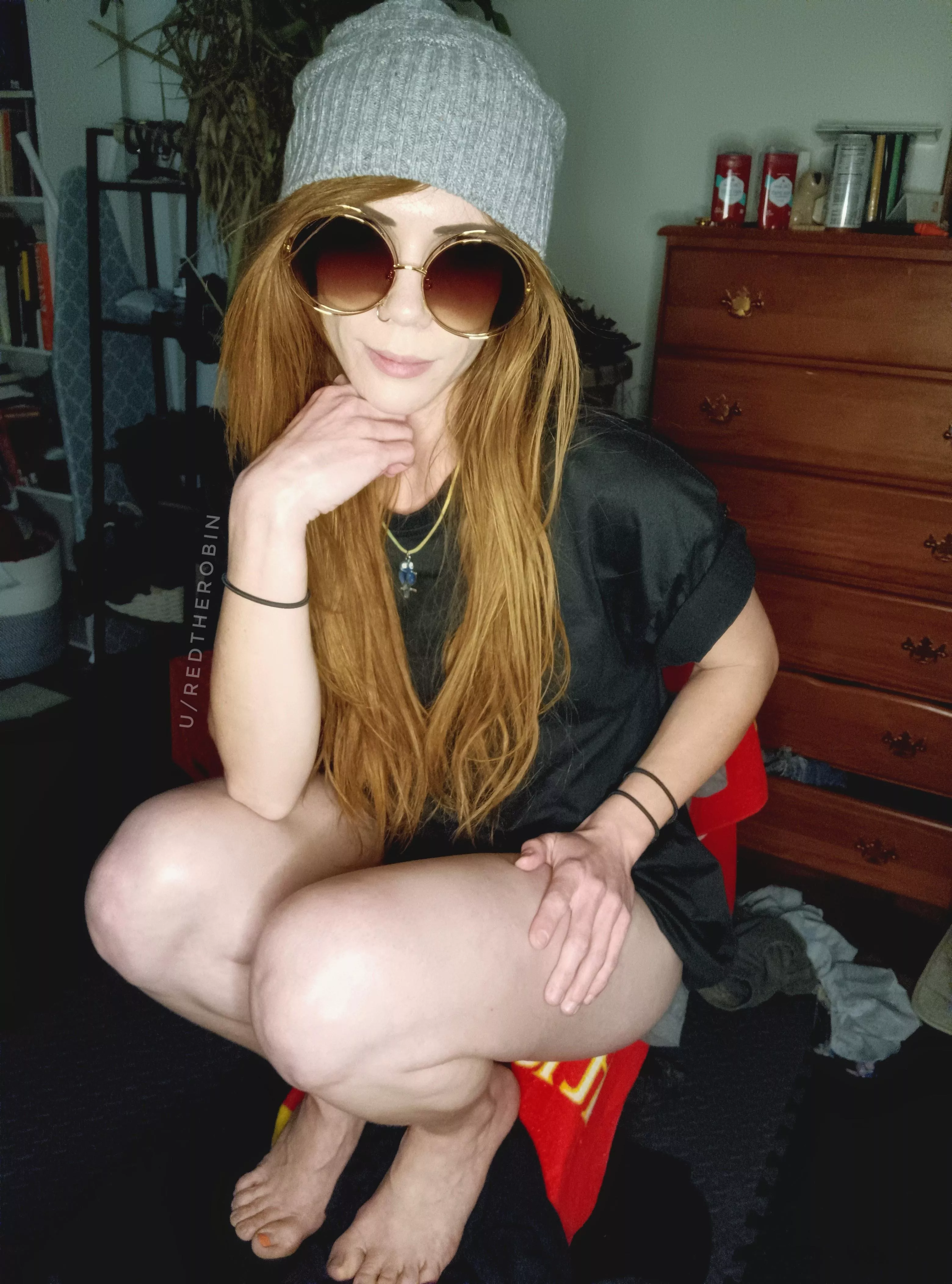 Vibing in my giant sunglasses