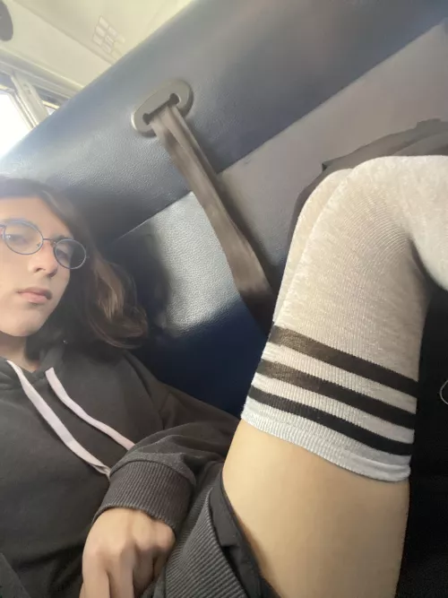 Wore thigh highs to school :333