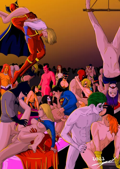 A bunch of DC characters (CyrilGuiraud) [DC Comics]