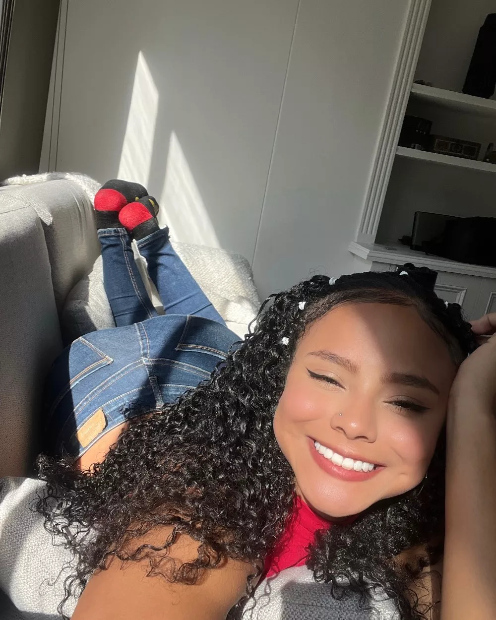 I love the sun hitting my face 18y