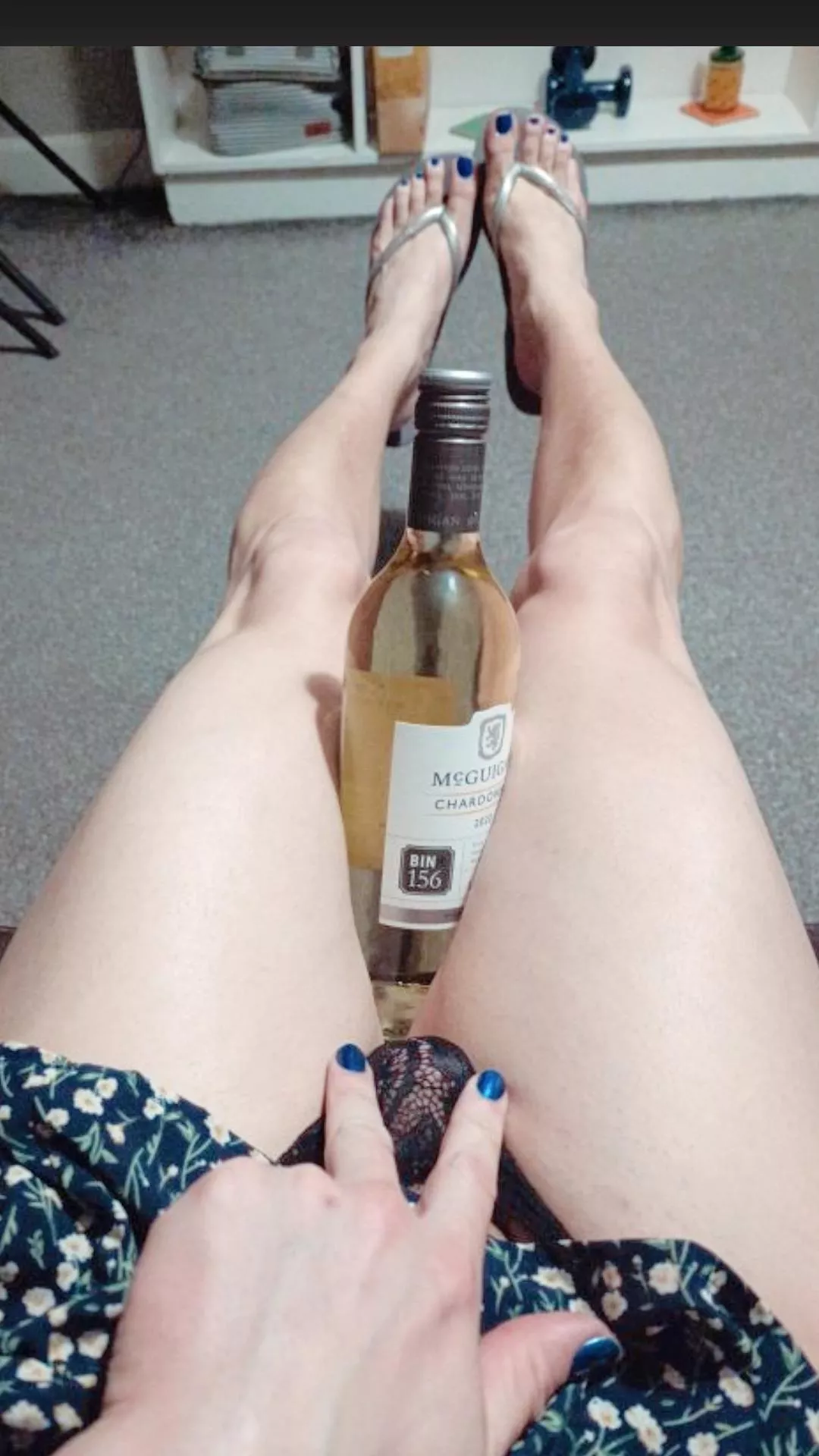 Make yourself comfortable, I have some wine and Tgirl milk, take as much as you want, don't be shy 😘