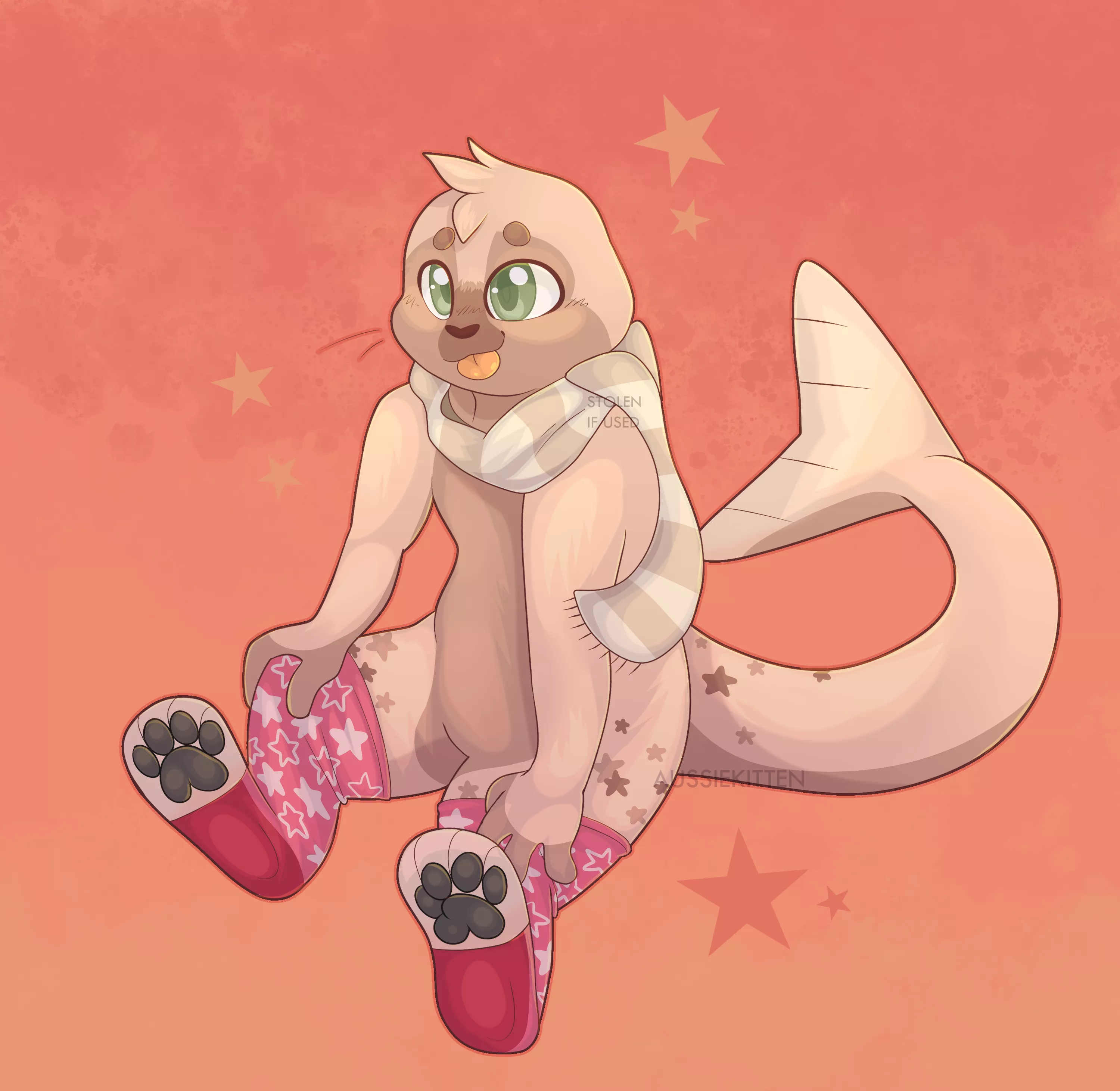 Seal with sockies! ⭐️| [Art by myself @aussie_kitten | Com for HyVibey]