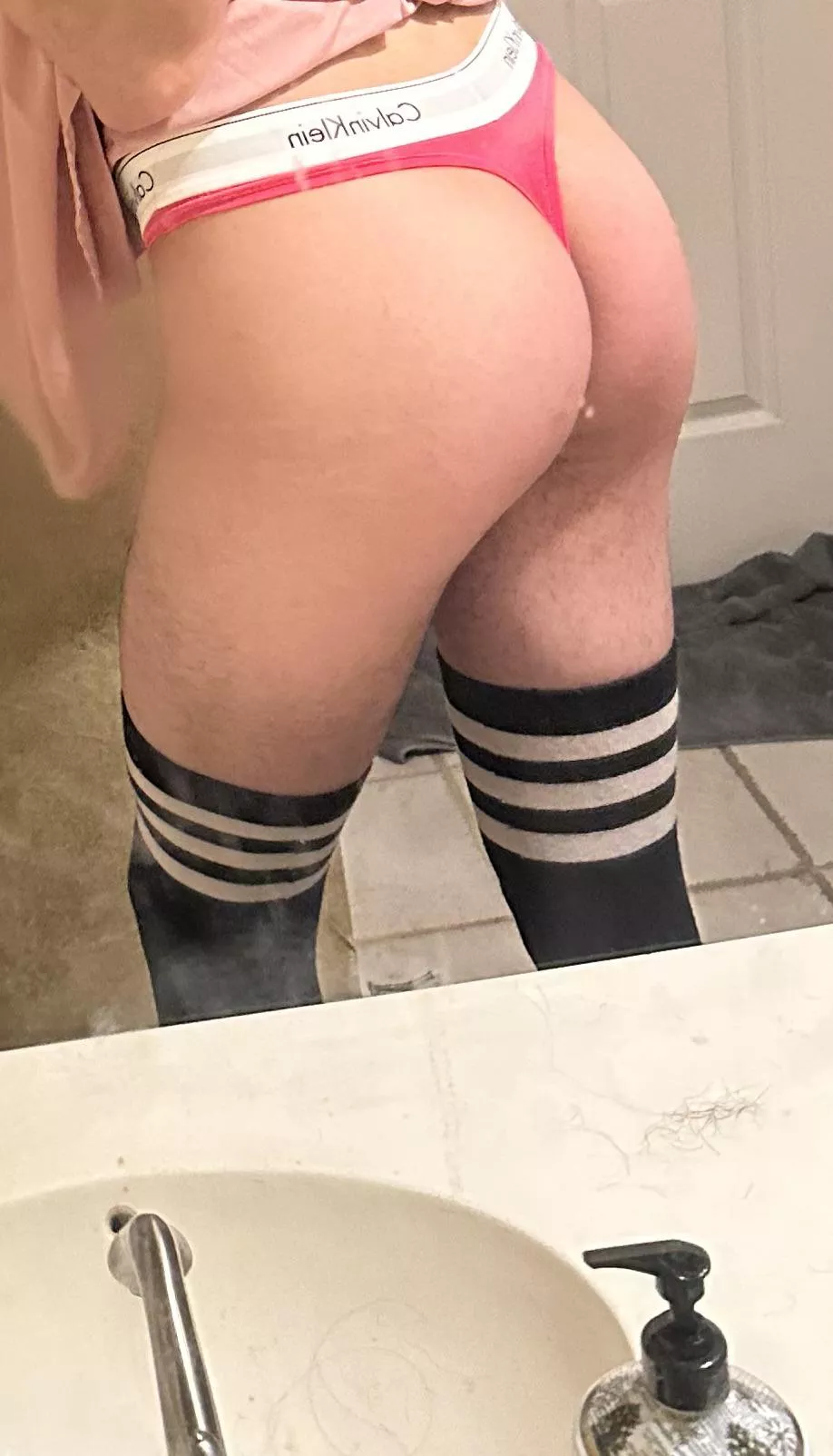 Thongs and thigh highs fav combo