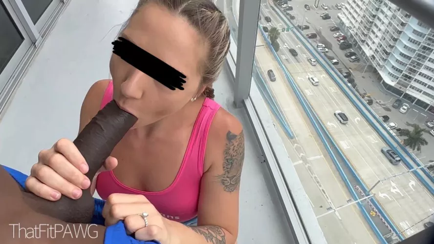 Trying to fit Jax Slayher BBC down my throat on a penthouse balcony 👀