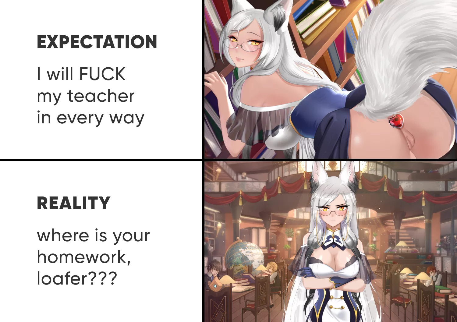 Wanna learn from such a hot MILF teacher? [WANDERER]