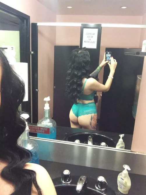 Checking the view from behind