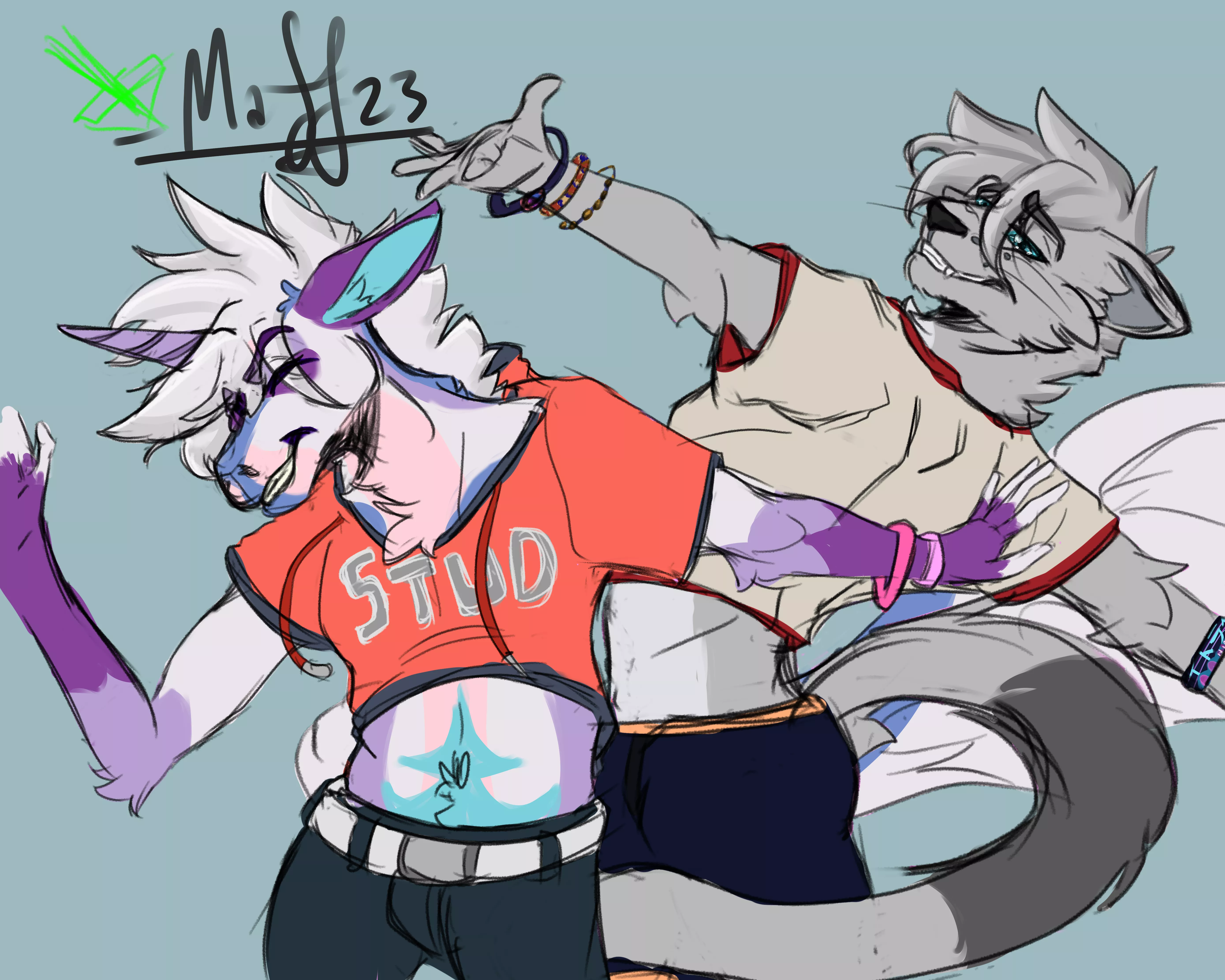 Flats for some BLFC 2022 Sketches!!! Chars: @joefiart and @MaffDoesArt truly