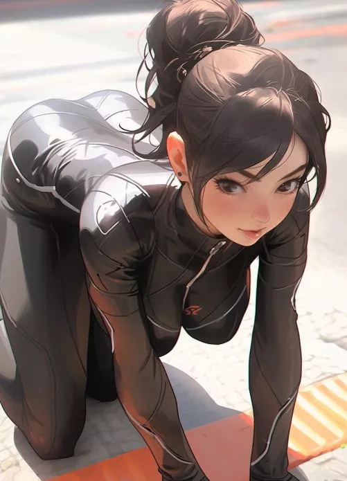 Fully Zipped Rider Suit