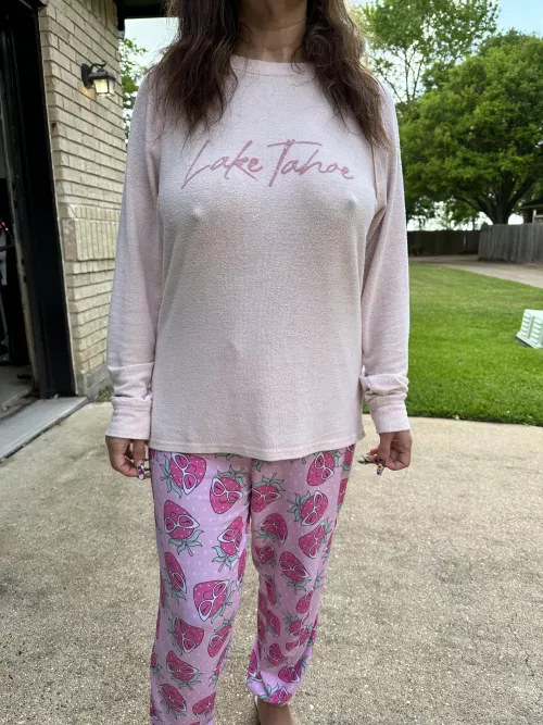 I love going for a walk braless