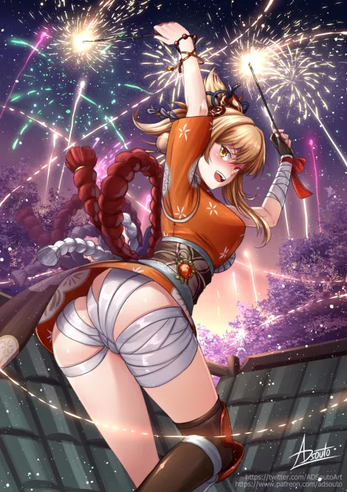Lighting fireworks (ADSouto)
