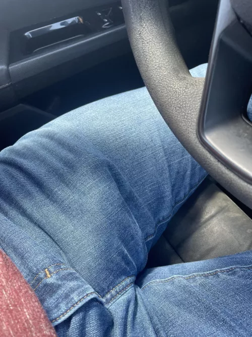 Love a solid jeans bulge. Hope you do too! My cock is so visible in these jeans