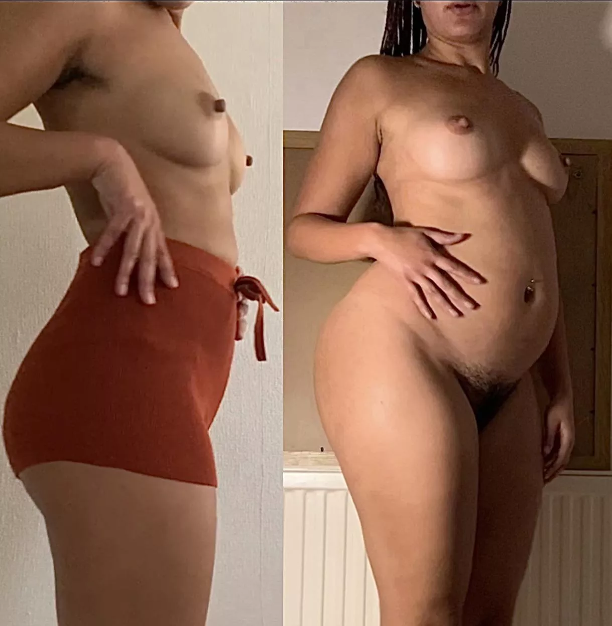 My belly ain’t the only thing getting thicker! 🍑🥵