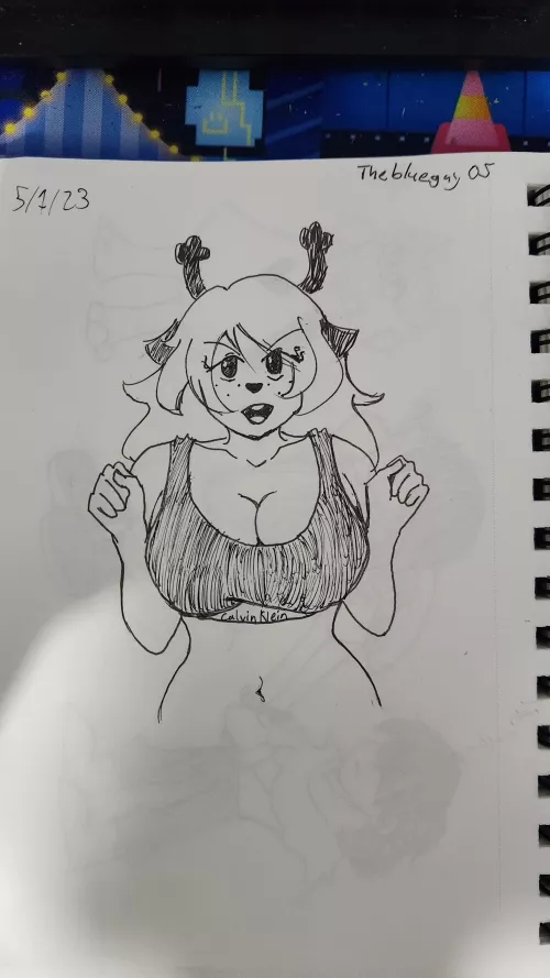 [Noelle] wearing Calvin Klein bra