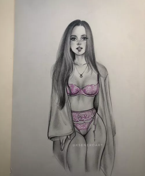 One of my drawings 💜 Girl in a purple