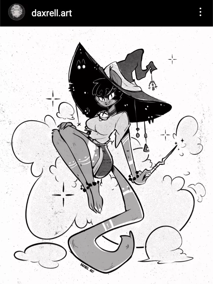 Tabaxi Warlock doodle ( art by me )