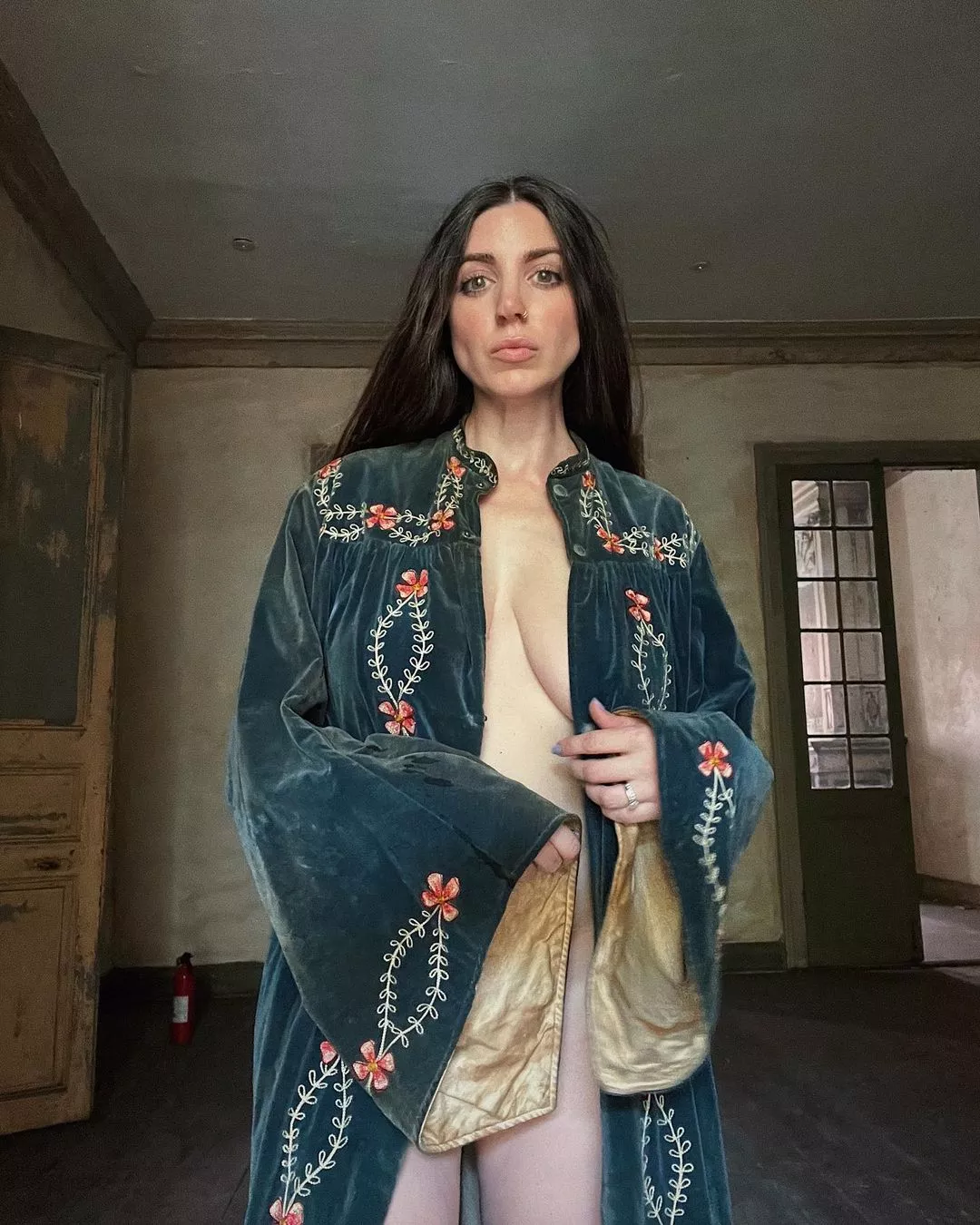 1880s Odd Fellows Robe. Nothing under, of course.