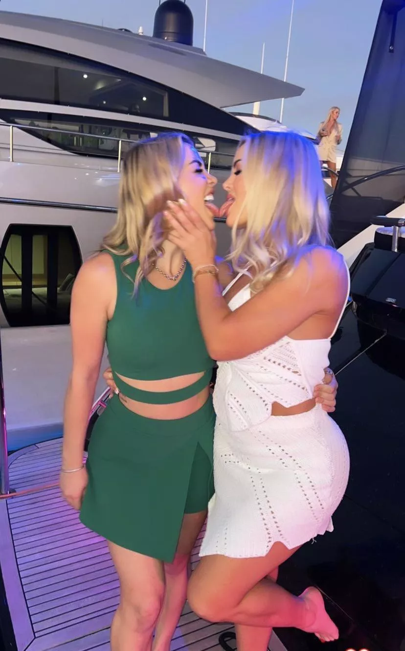 Blonde besties make out session
