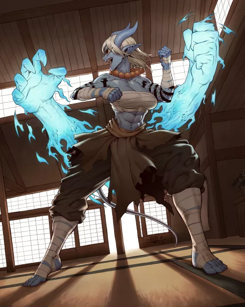 Blue flames (@JosephVirtuoso) [@Hilos5000]