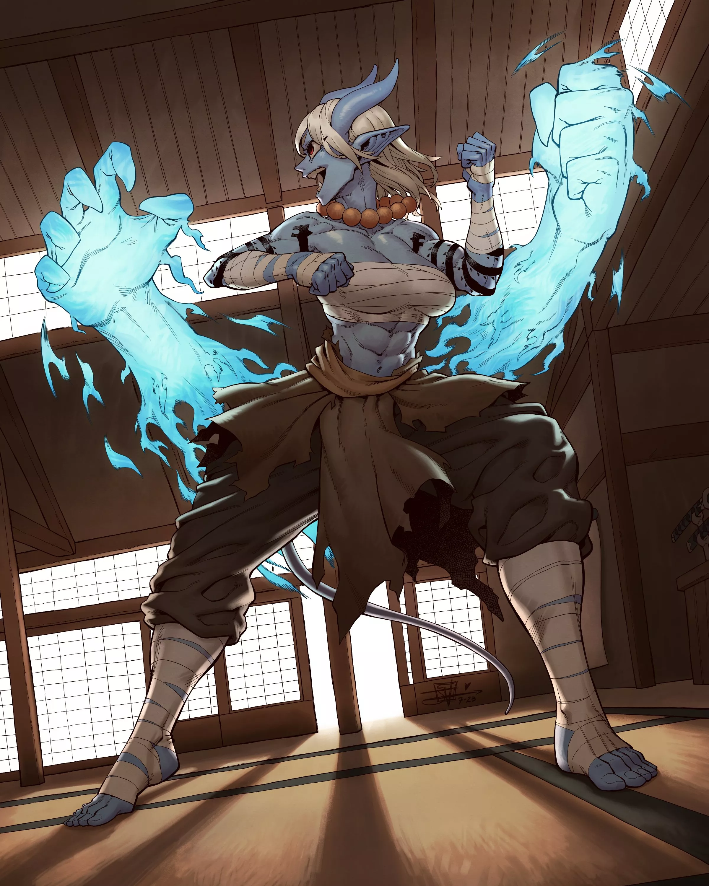 Blue flames (@JosephVirtuoso) [@Hilos5000]