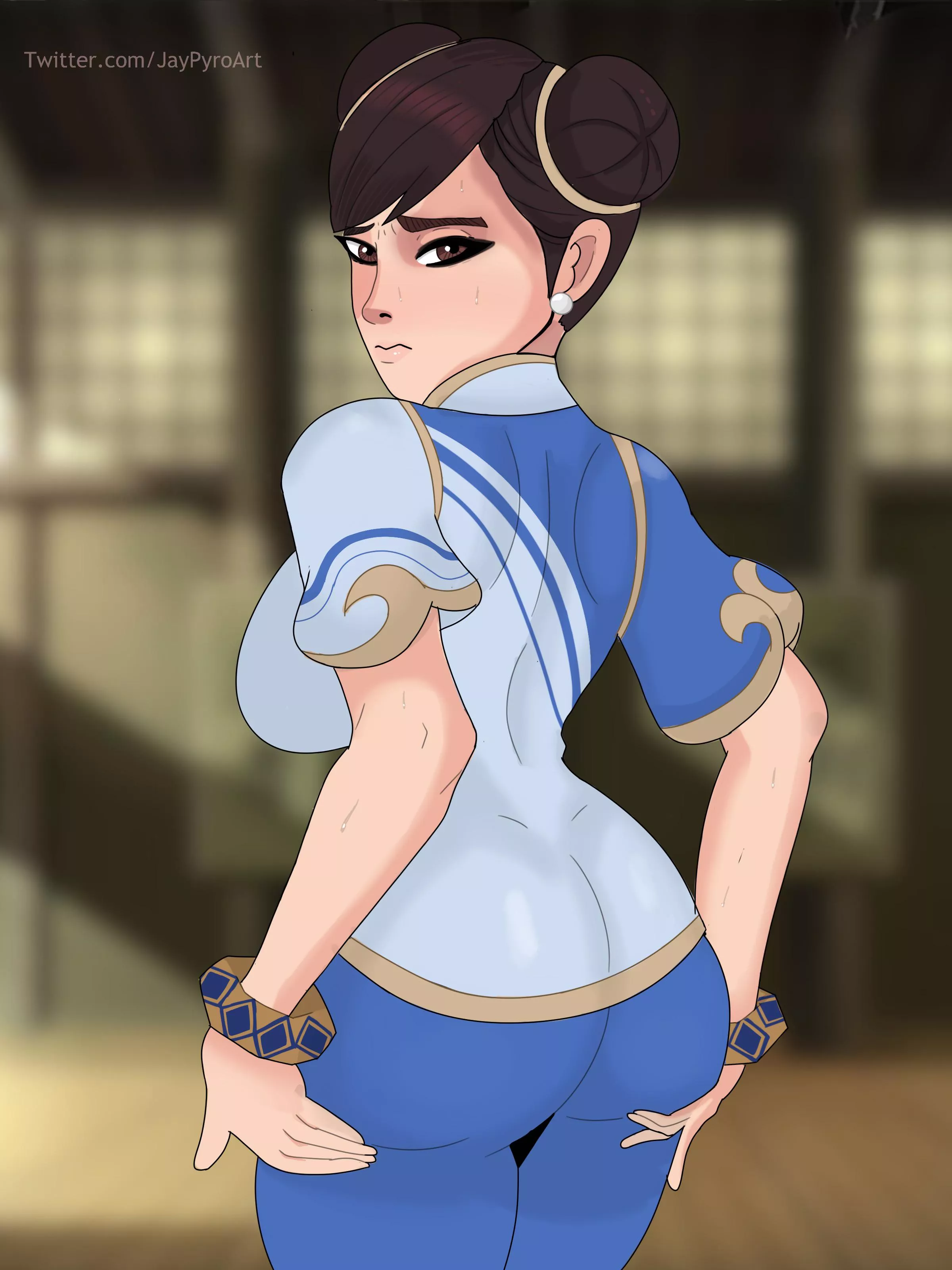 Chun-Li after a Dojo workout