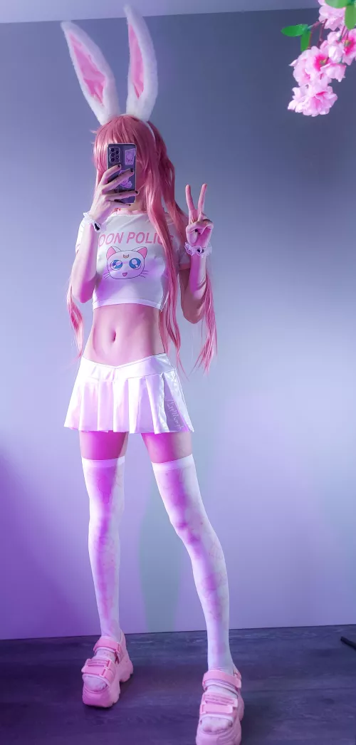 cute bunny chan wish you peace