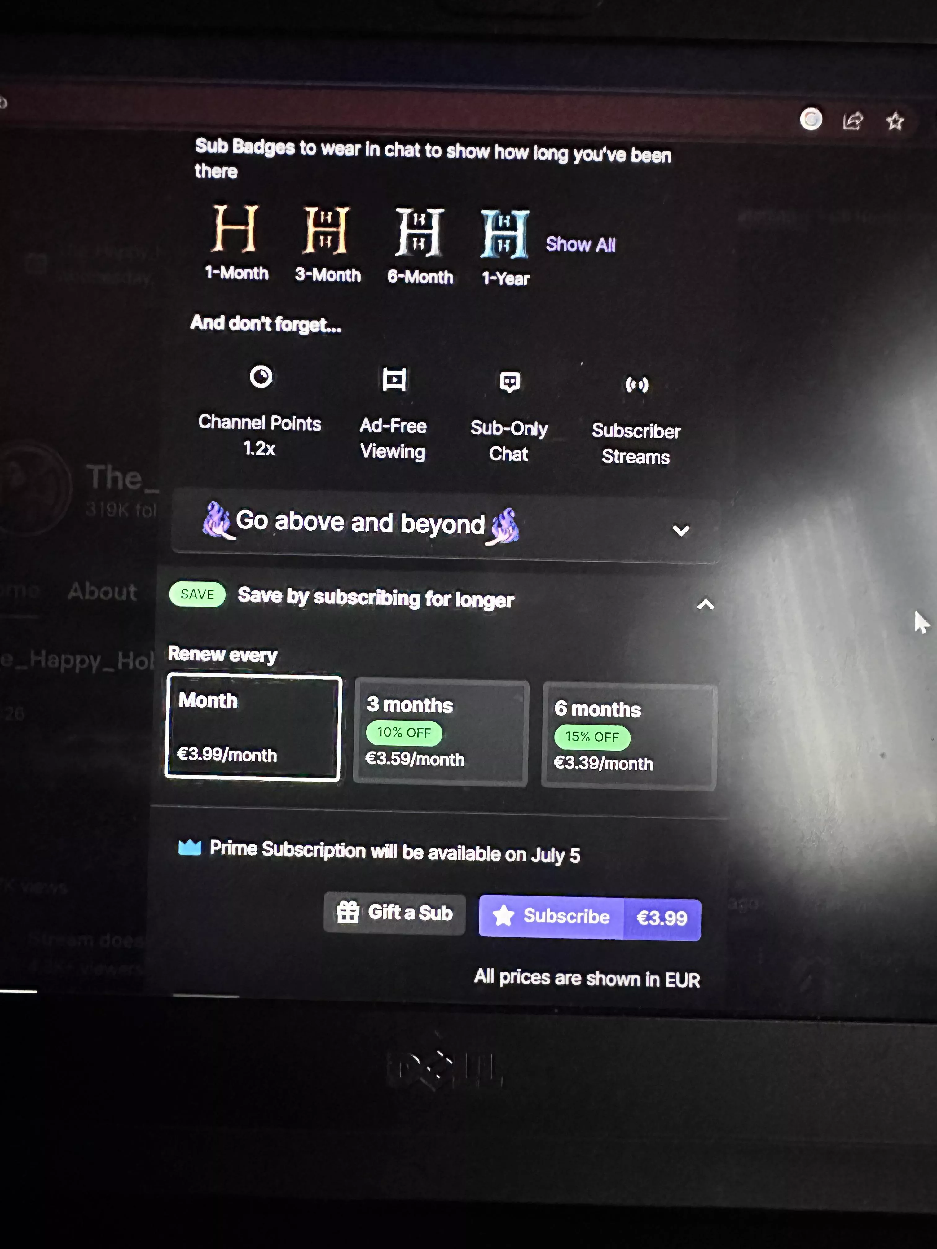 Does anyone know why I can’t resubscribe with prime? My subscription ran out today so I wanted to resubscribe but I’m not getting the option.