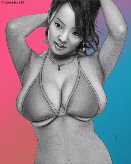 Fan art for JAV model [Hitomi Tanaka], by (pit80)