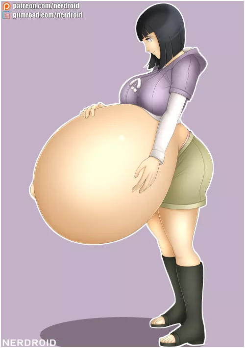 Hyper Pregnant Hinata from Naruto Shippuden(NerDroid's Art)