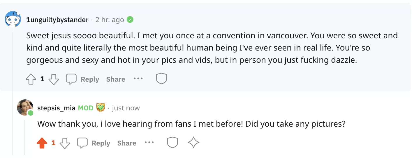 If you met me in person & took a pic, send it in DM & comment here! 😇