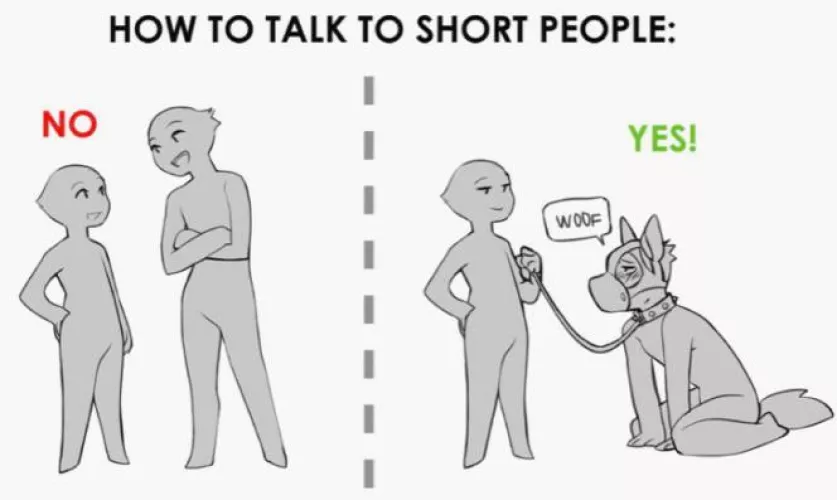 Iβll just wait for a short person to come along..